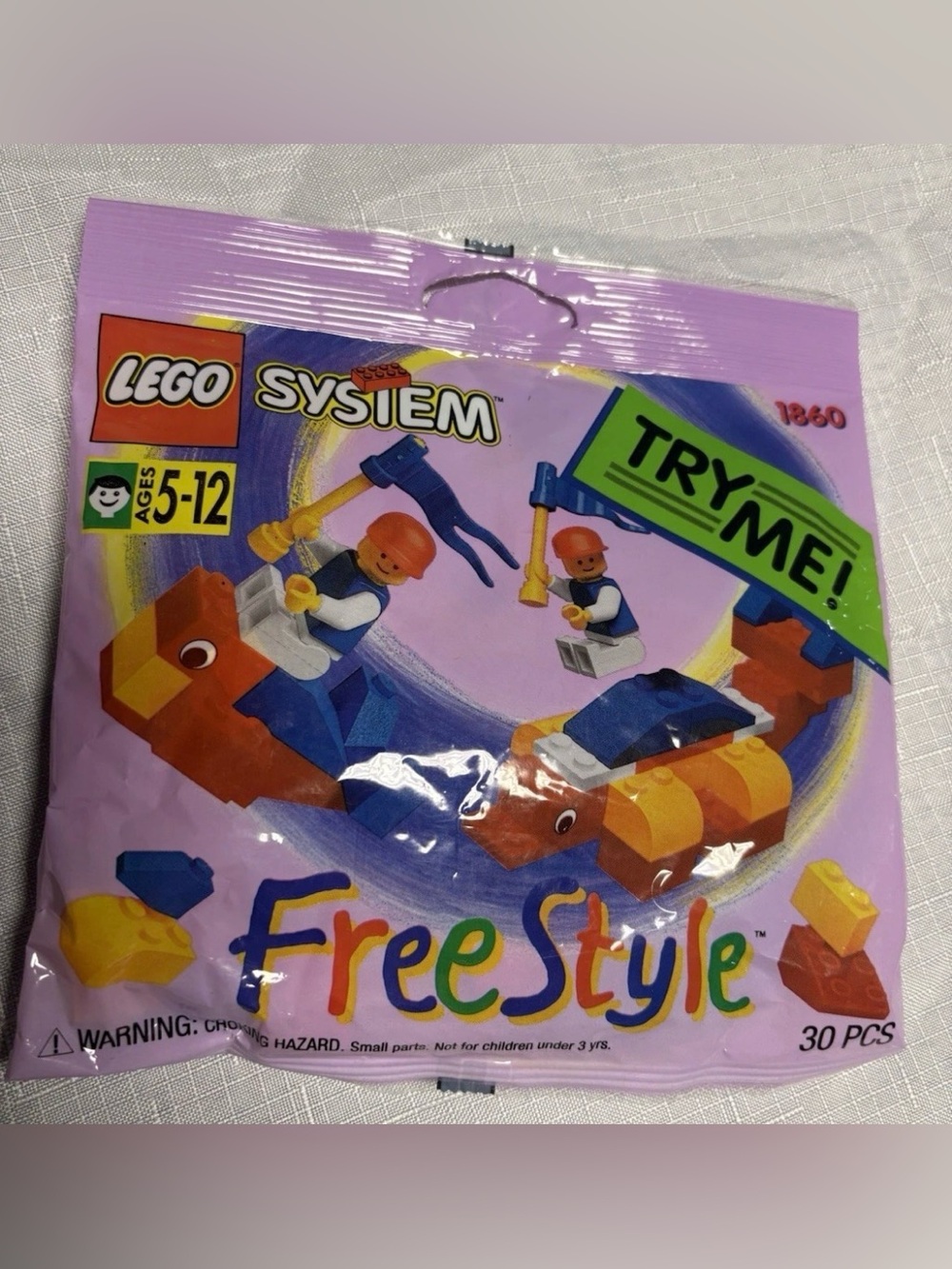 LEGO Set 1860 System Free Style Vintage 1995 Set Brand New Sealed Polybag